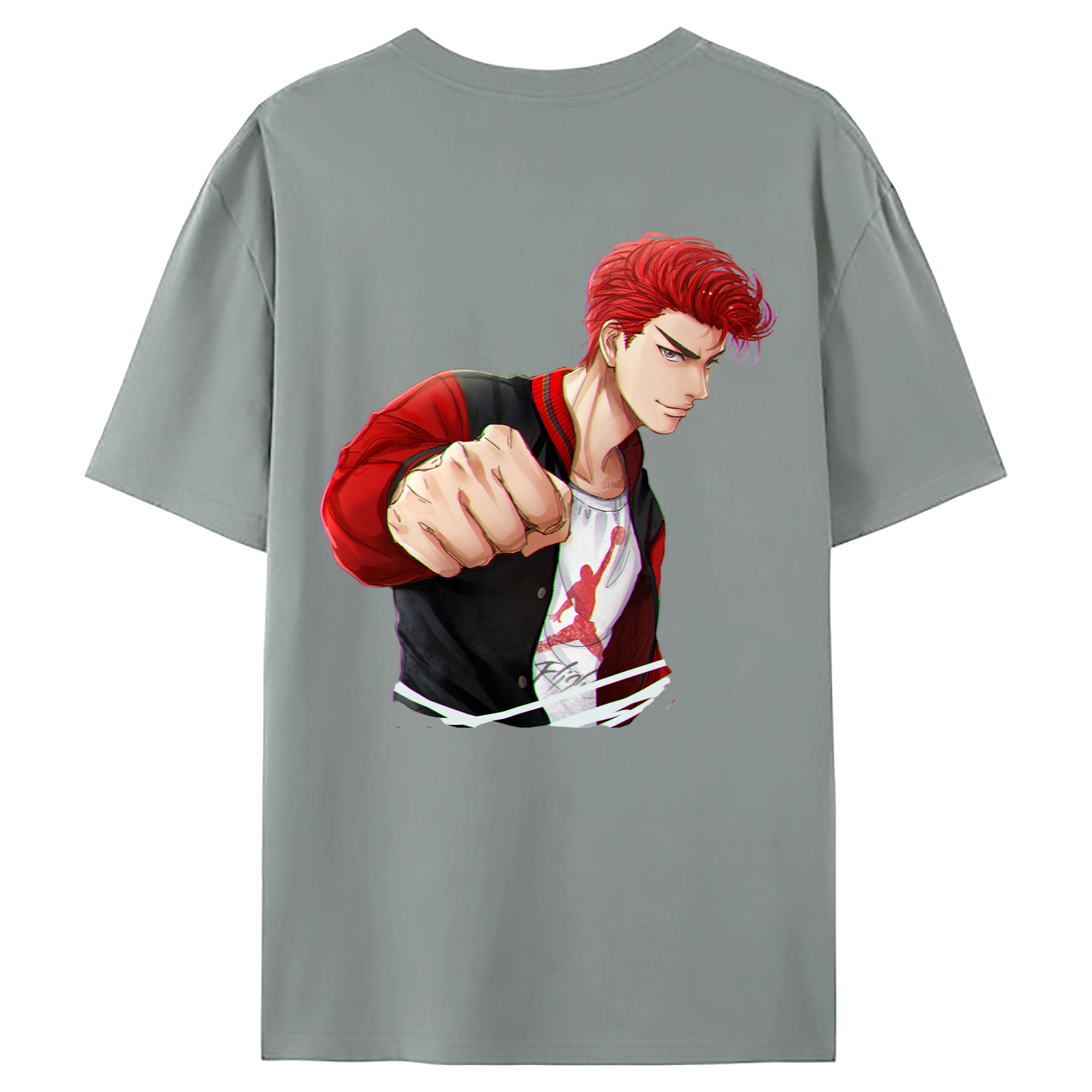 （画像用） SLAM DUNK／スラムダンク 綿100％ メンズ半袖Tシャツ（バックプリント） 通気性